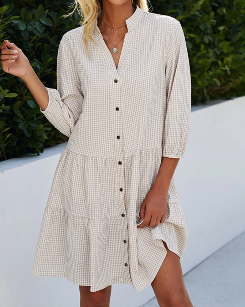 Suzanne – Robe sans manches en coton 100% avec coupe fluide