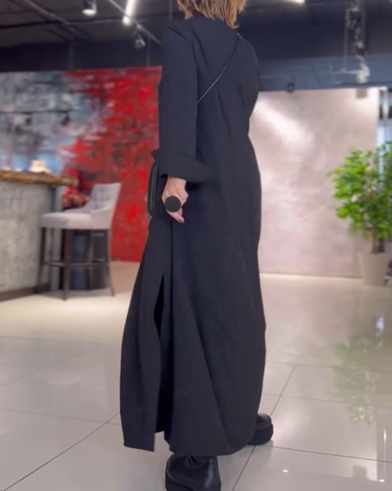 Robe Longue Femme Noire Élégante - Charlotte