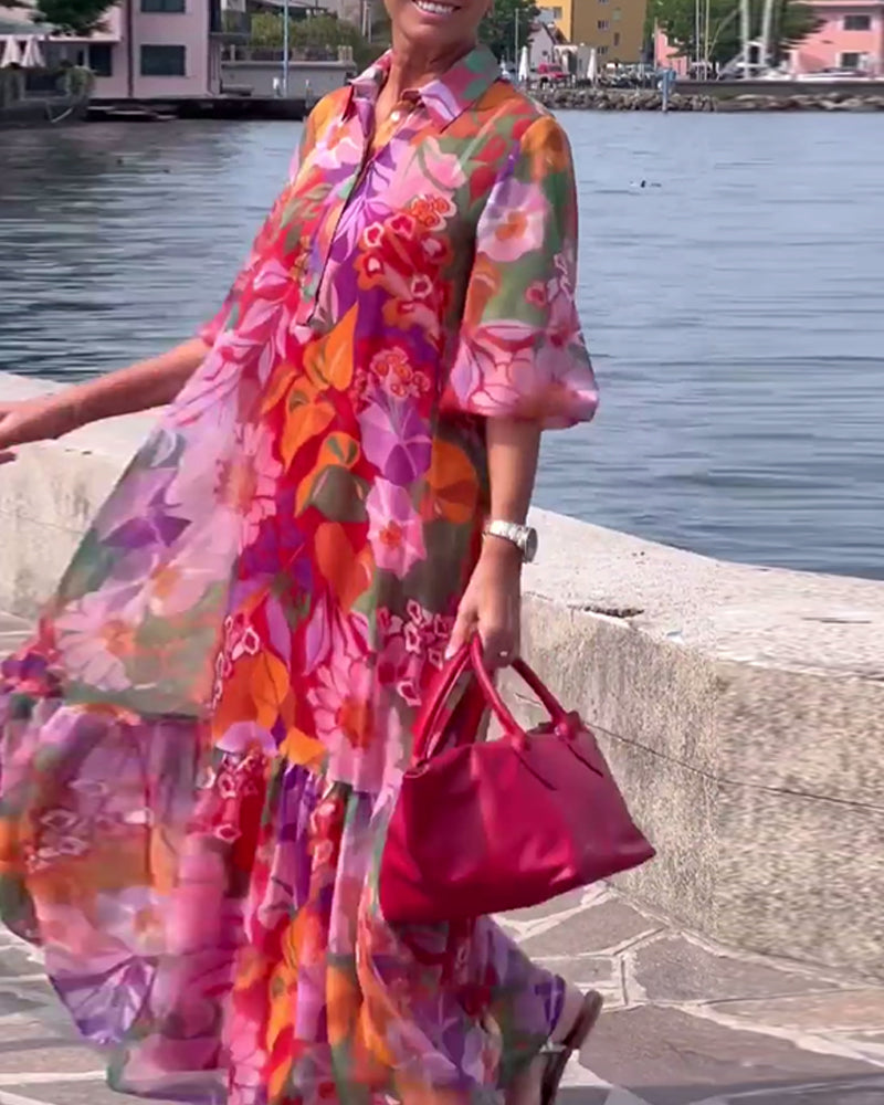 Robe Longue Femme Fleurie Bohème - Aurélie