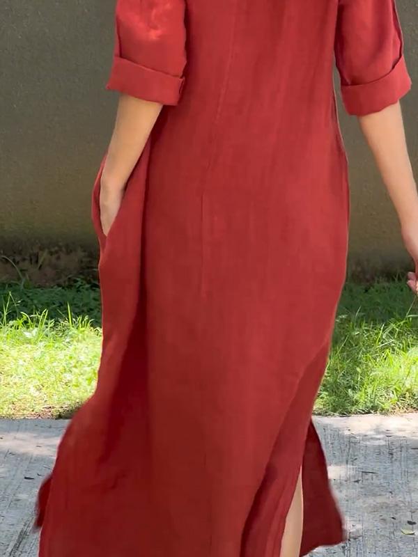Robe Longue Femme en Lin Élégante - Delphine