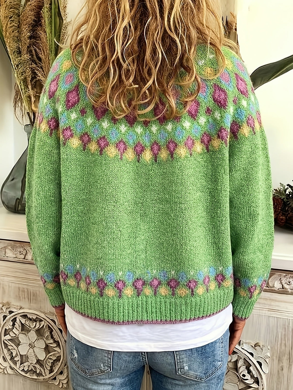 Élodie - Cardigan Féminin Bohème Col V