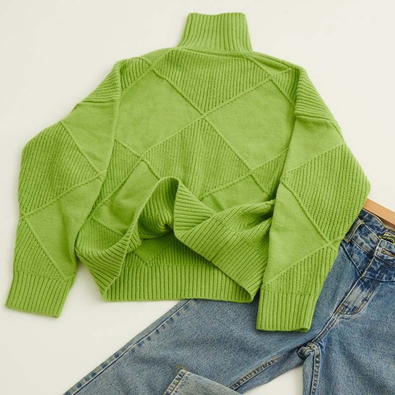 Émilie - Pull Élégant Oversize Col Roulé