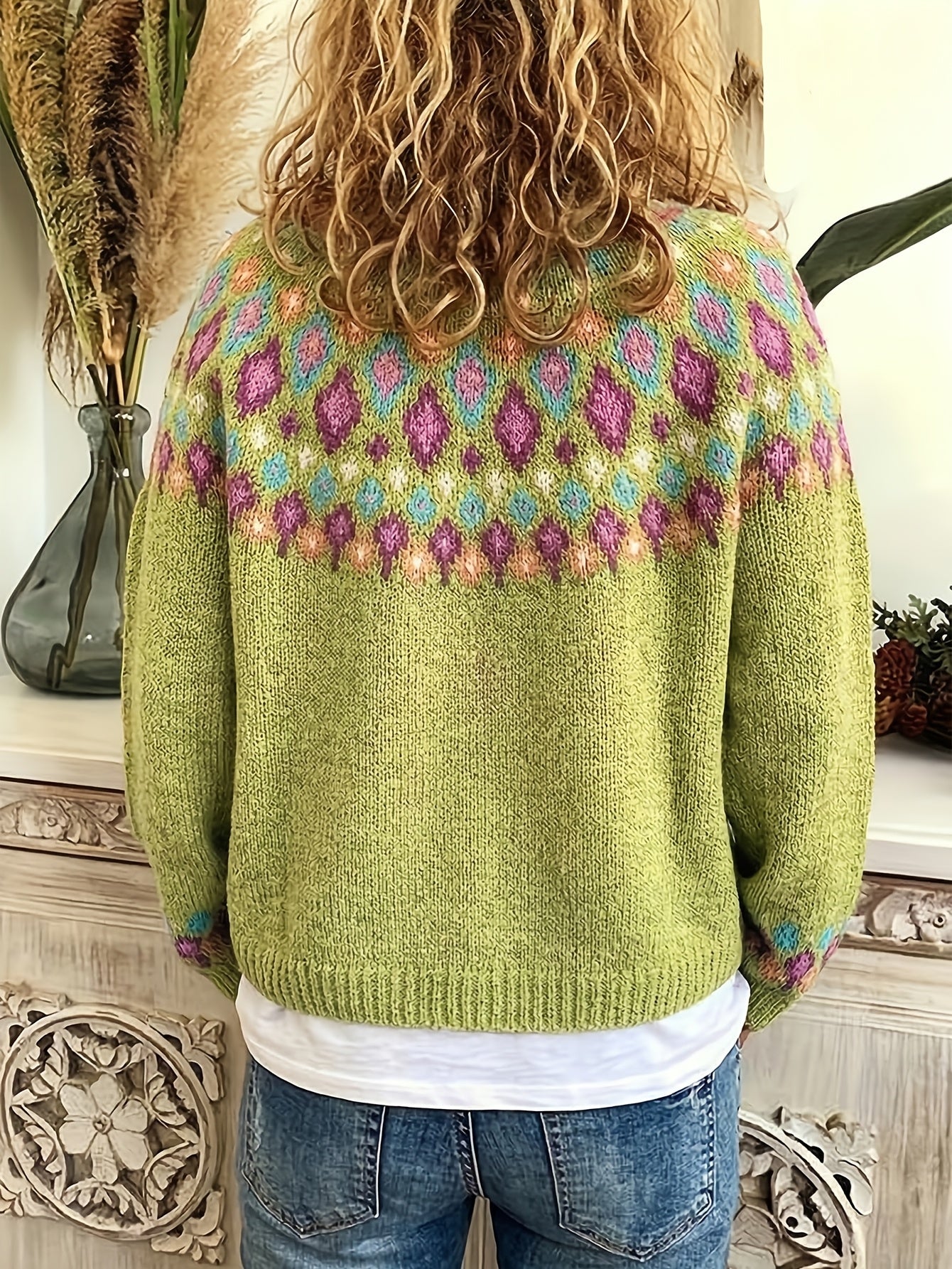 Élodie - Cardigan Féminin Bohème Col V