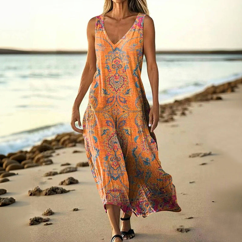 Sophie - Robe de Plage Femme Bohème Fluide