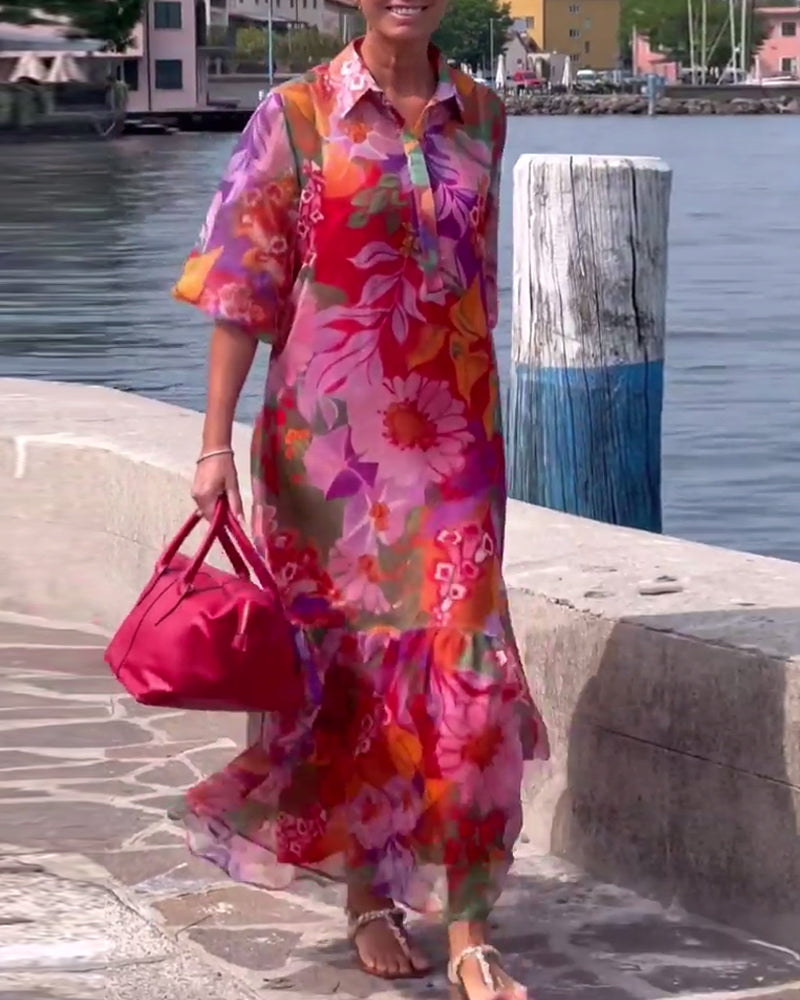 Robe Longue Femme Fleurie Bohème - Aurélie