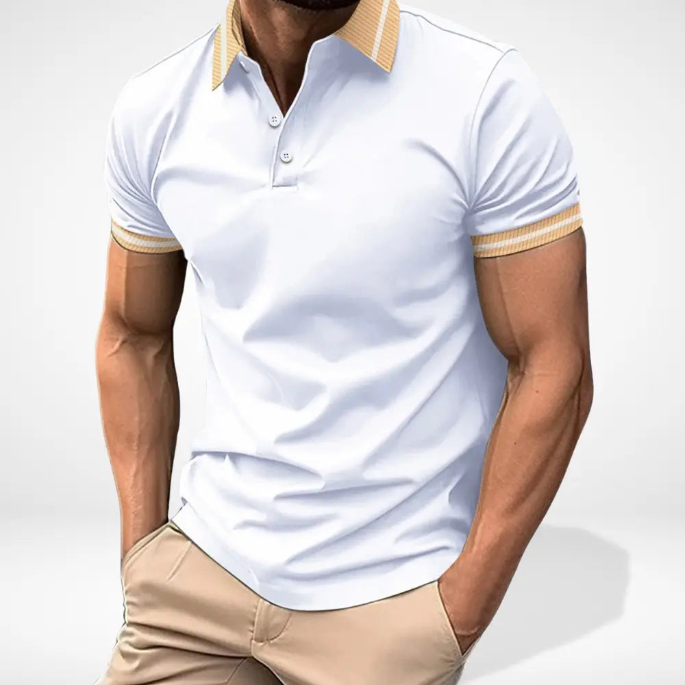 Enzo - Polo Manches Courtes Col Contrasté Homme