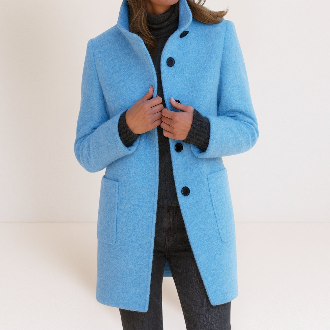 Sylvie | Manteau Élégant Col Montant Classique