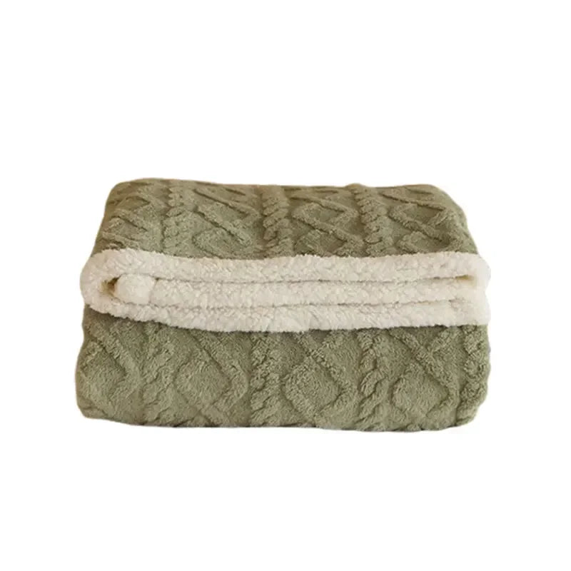 WarmWool - Couverture hiver laine d’agneau épaisse