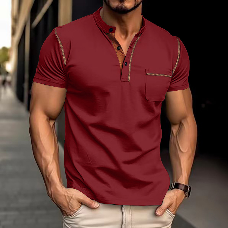 Nash - Polo Col Montant Manches Courtes Slim Fit Homme