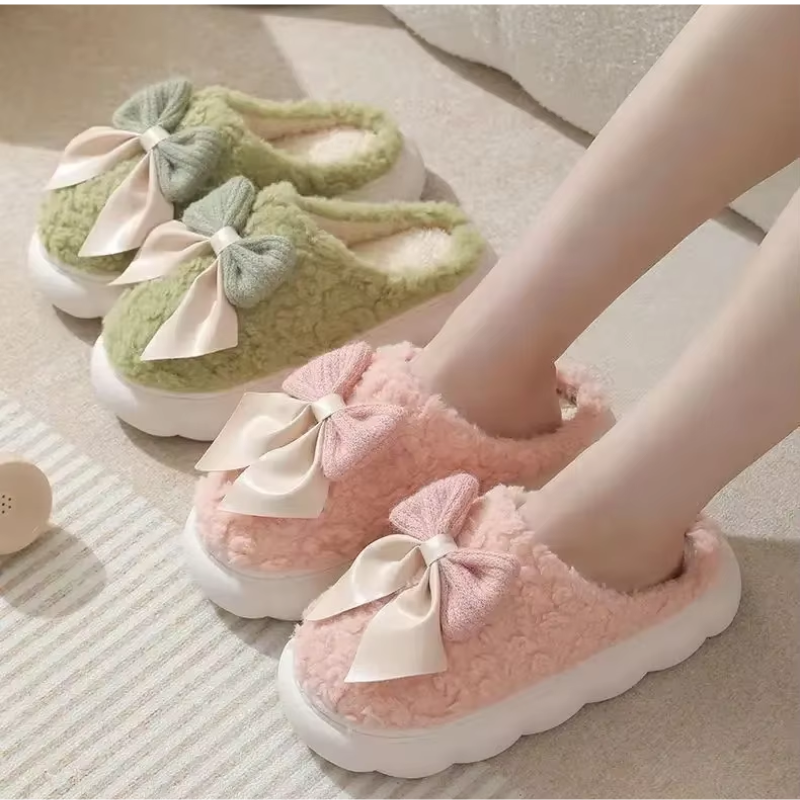 Marie – Chaussons confortables avec imprimé laine pour plus de style