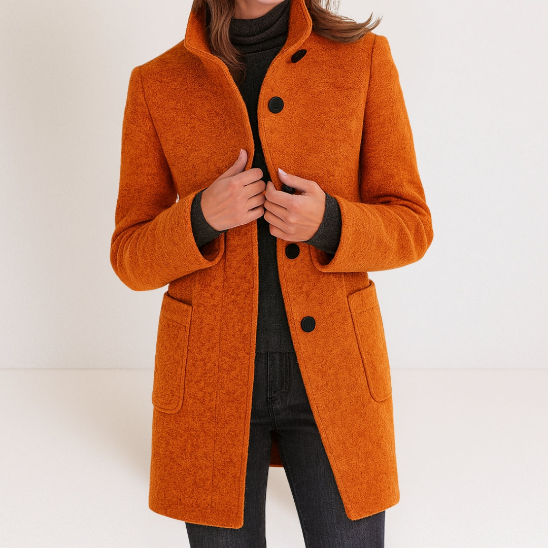 Sylvie | Manteau Élégant Col Montant Classique