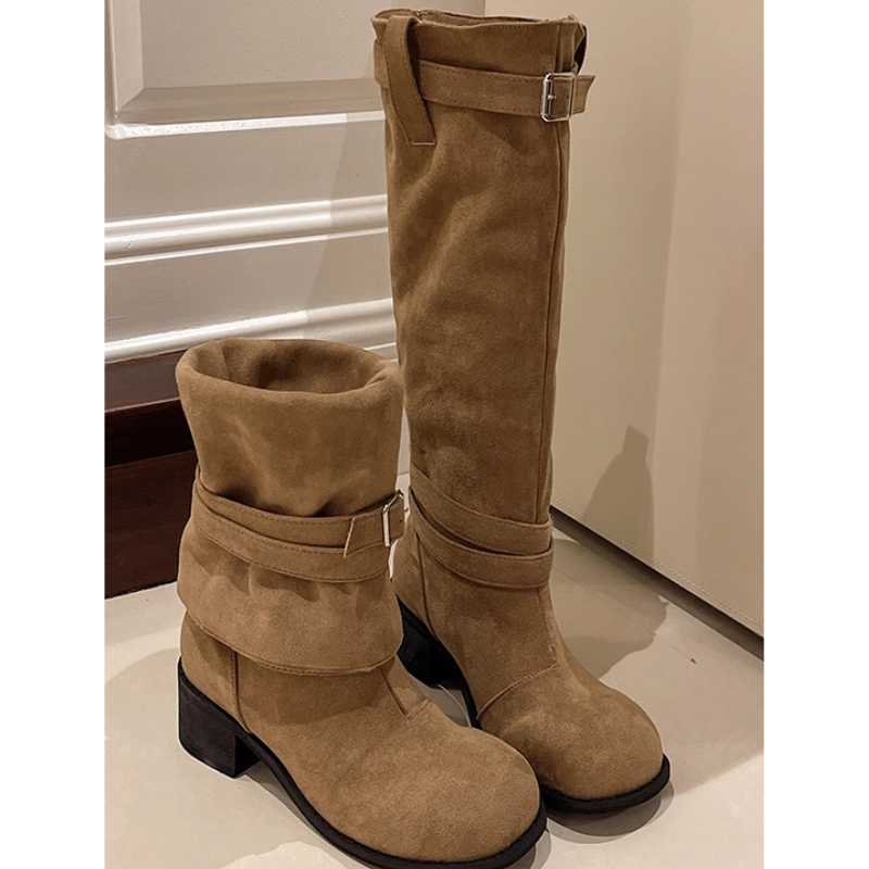 Nina - Bottes légères jusqu'aux genoux avec talon bloc pour plus de confort