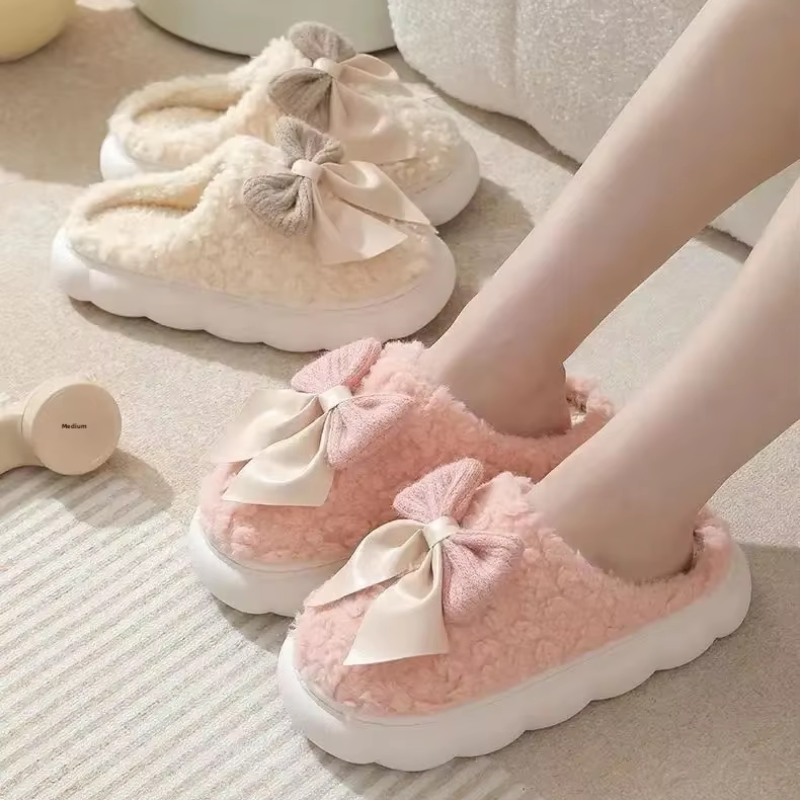 Marie – Chaussons confortables avec imprimé laine pour plus de style