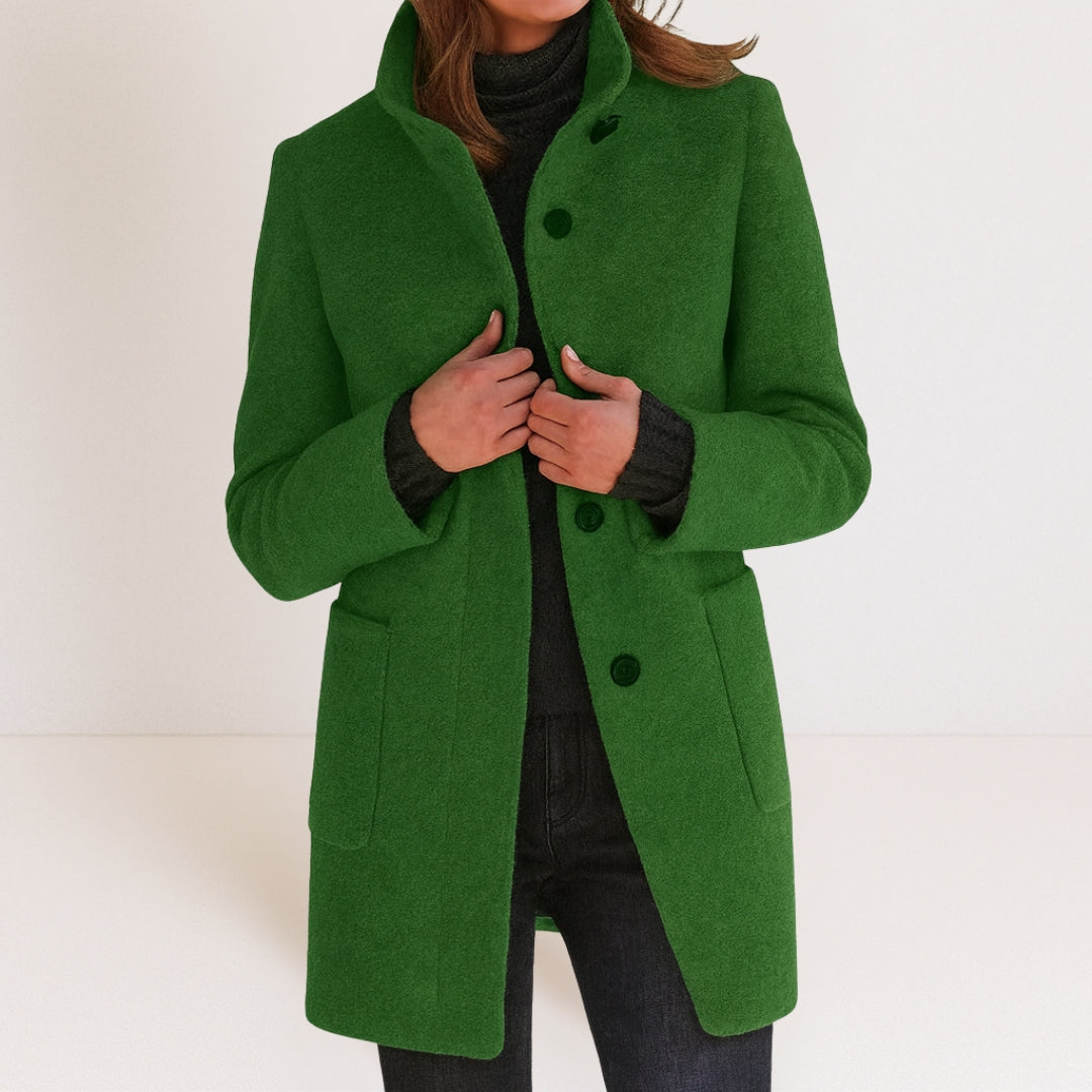Sylvie | Manteau Élégant Col Montant Classique