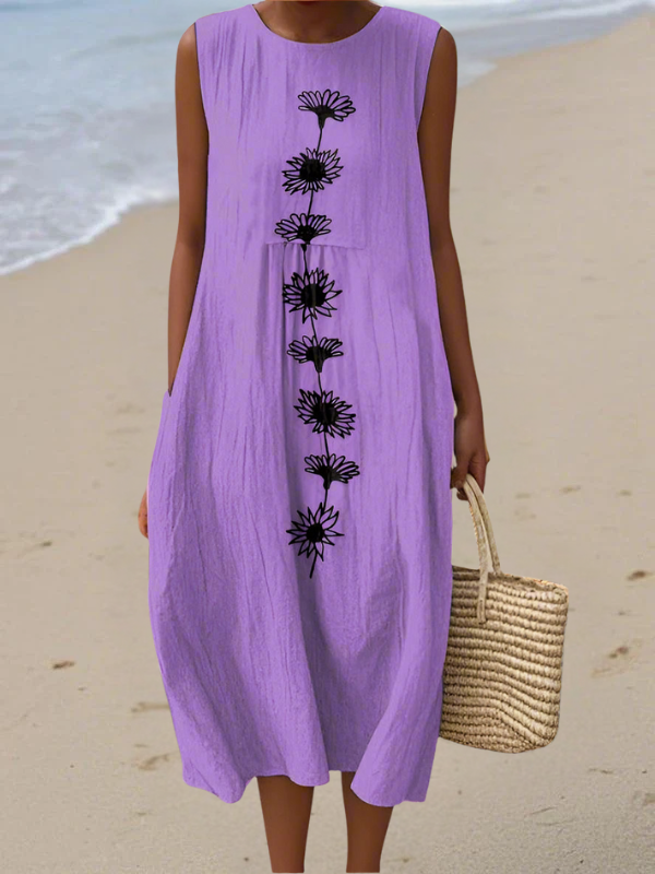 Céline - Robe Lin d'Été Fluide