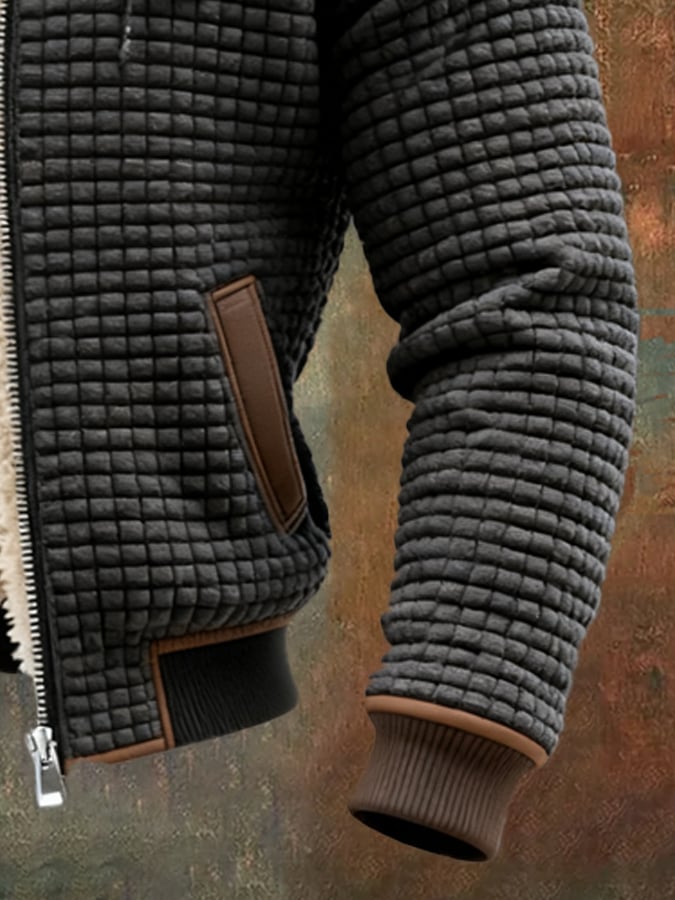 Olivier - Veste Chic Gaufrée Doublée Sherpa
