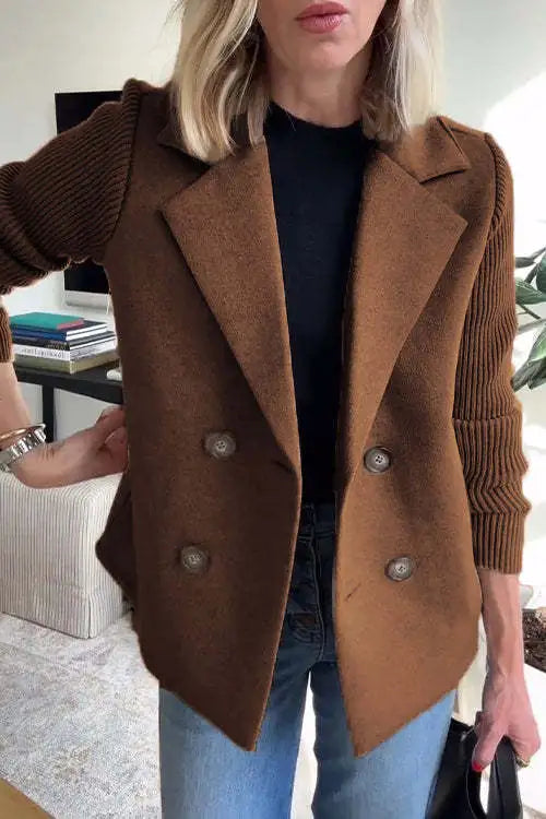 Catherine | Veste Chic Maille Patchwork