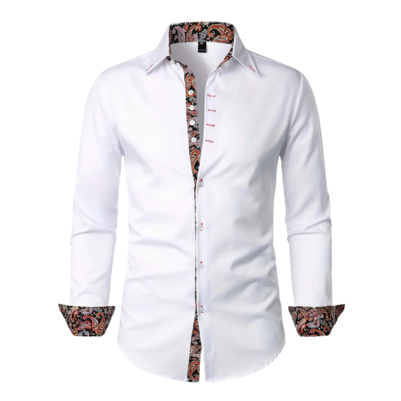 Pascal | Chemise Élégante Détails Paisley