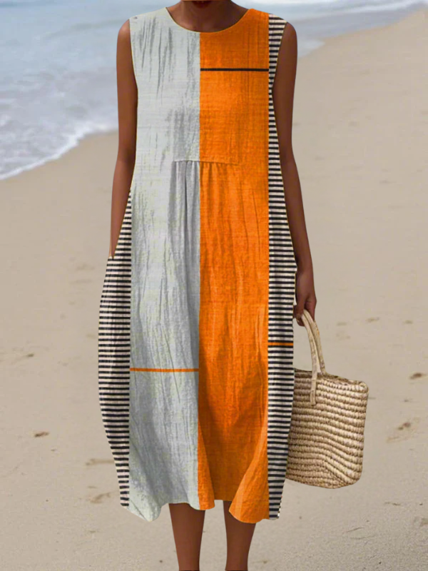 Céline - Robe Lin d'Été Fluide