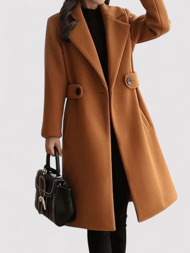 Corinne | Manteau Élégant Long Laine