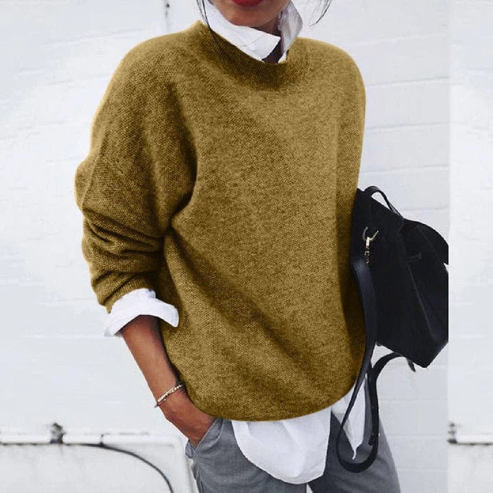 Charlotte - Pull Élégant Oversize Col Montant