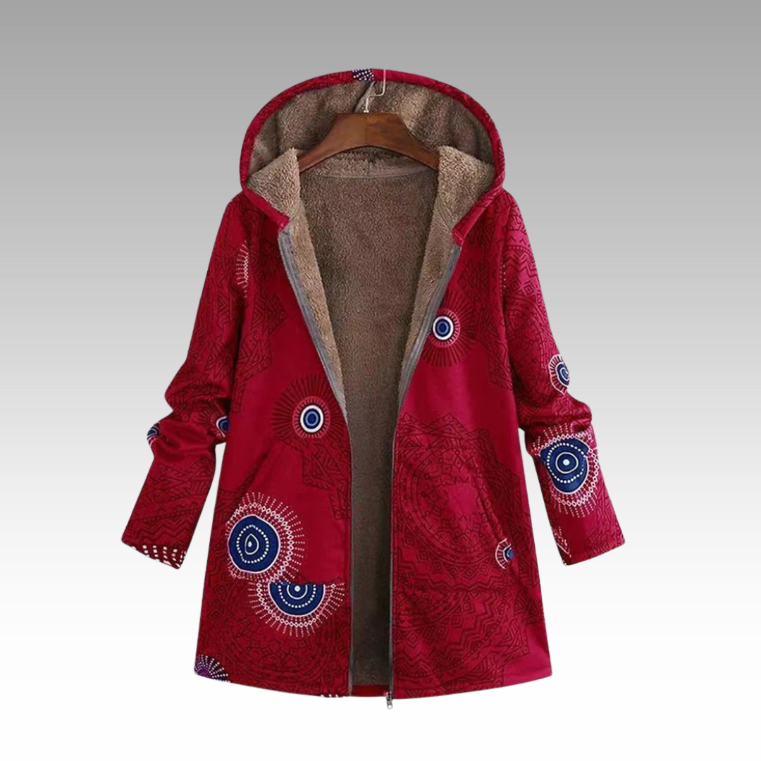 Aurélie - Manteau Chic Bohème Capuche