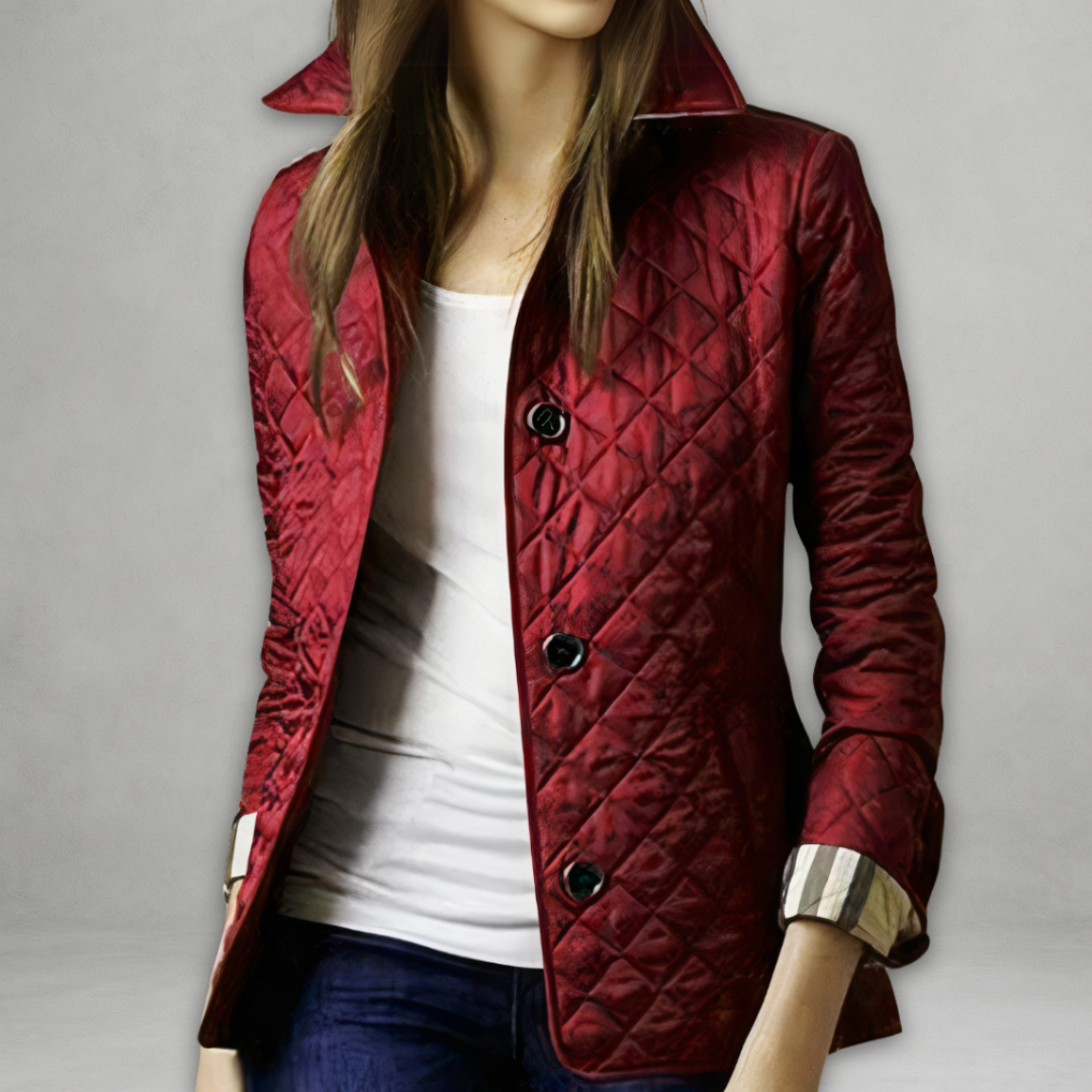 Isabelle - Veste Élégante Matelassée Col Montant