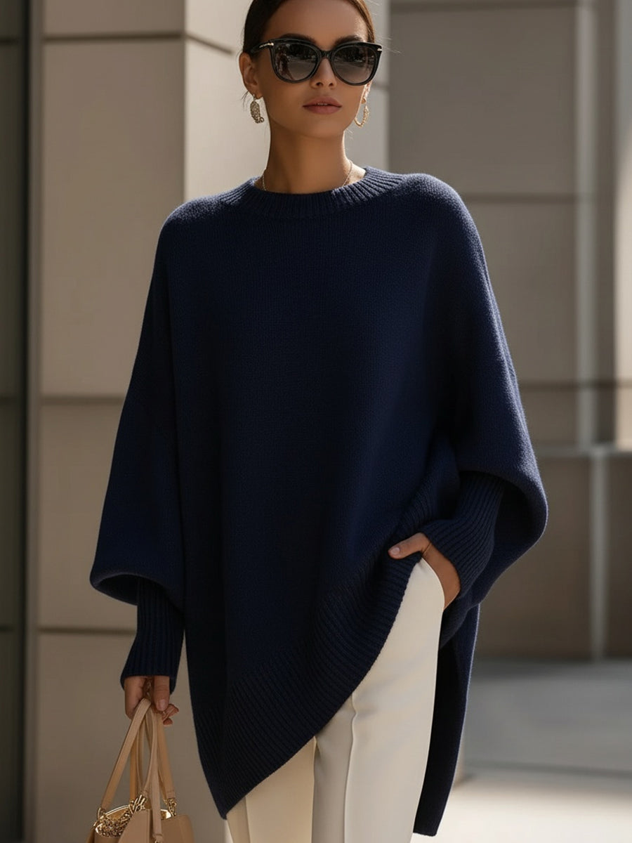 Pascale | Pull Élégant Oversize Asymétrique