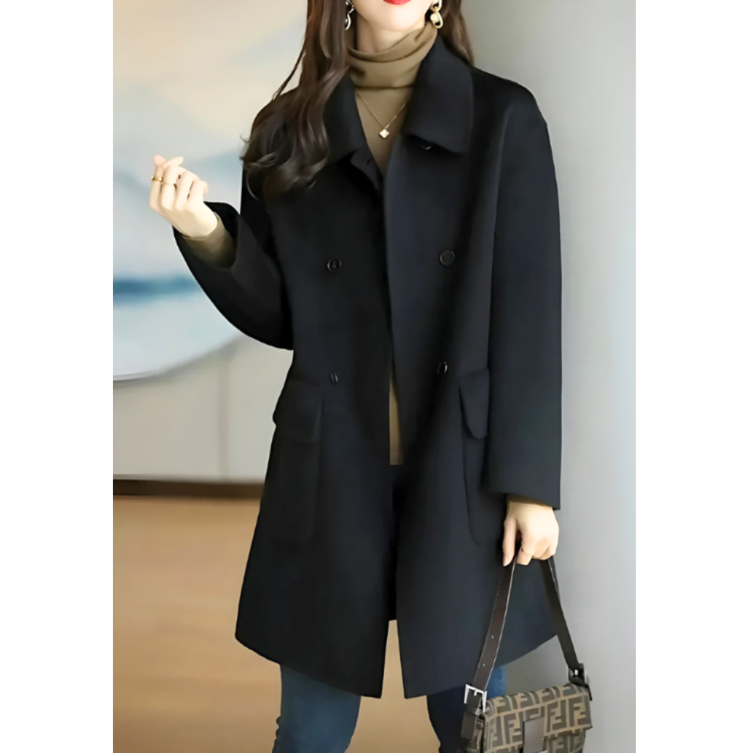 Céline | Manteau Élégant Court Cintré