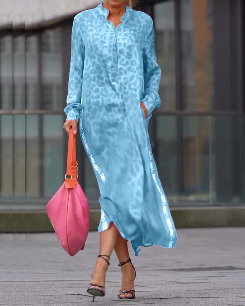 Robe Longue Femme Léopard Fendue - Sophie