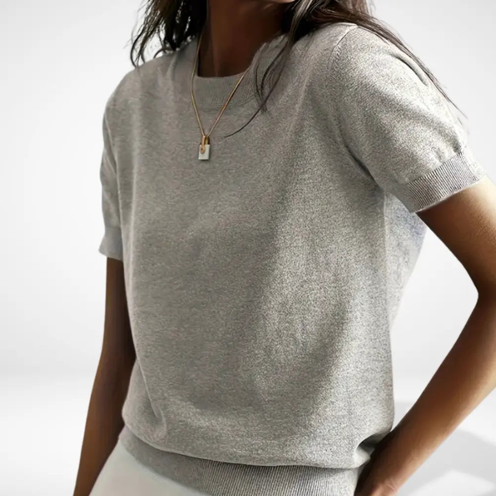 Hélène - Top Maille Fine Ras Du Cou Femme