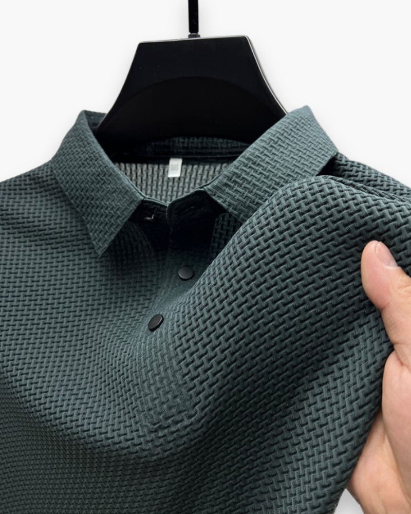 Men Polo structuré moderne | Polo à bras long-6
