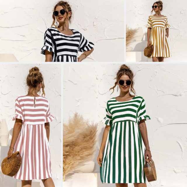 Mira - Robe Rayée Tendance