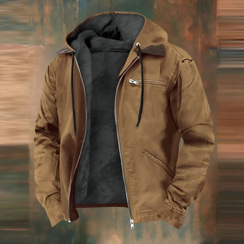 Christophe - Veste Élégante Toile Polaire à Capuche