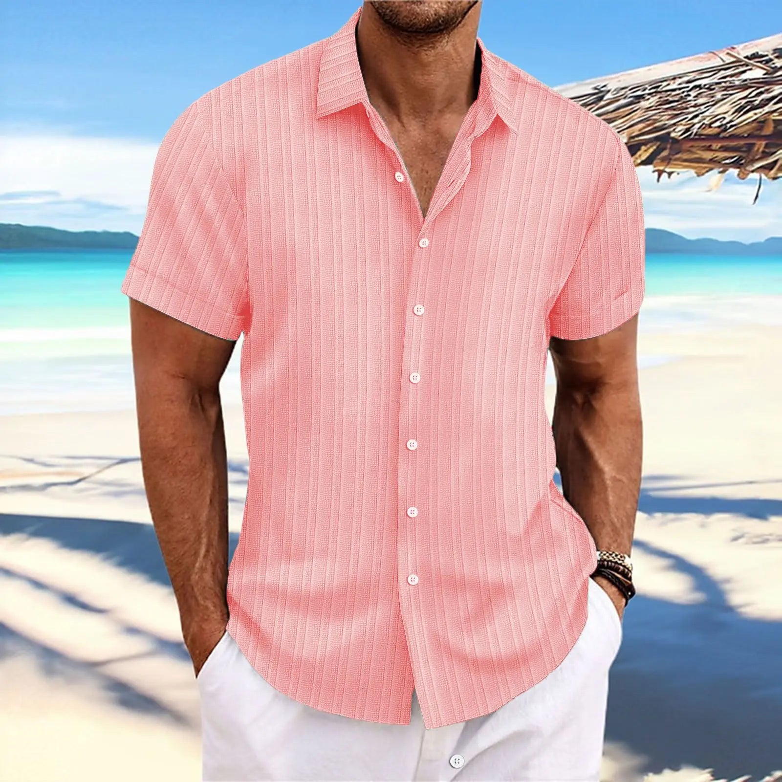 Hugo - Chemise Lin Plage Légère Homme