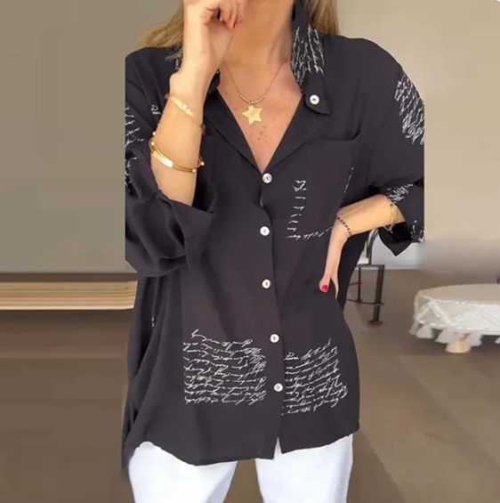 Charlotte - Blouse Boutonnée Élégante et Confortable