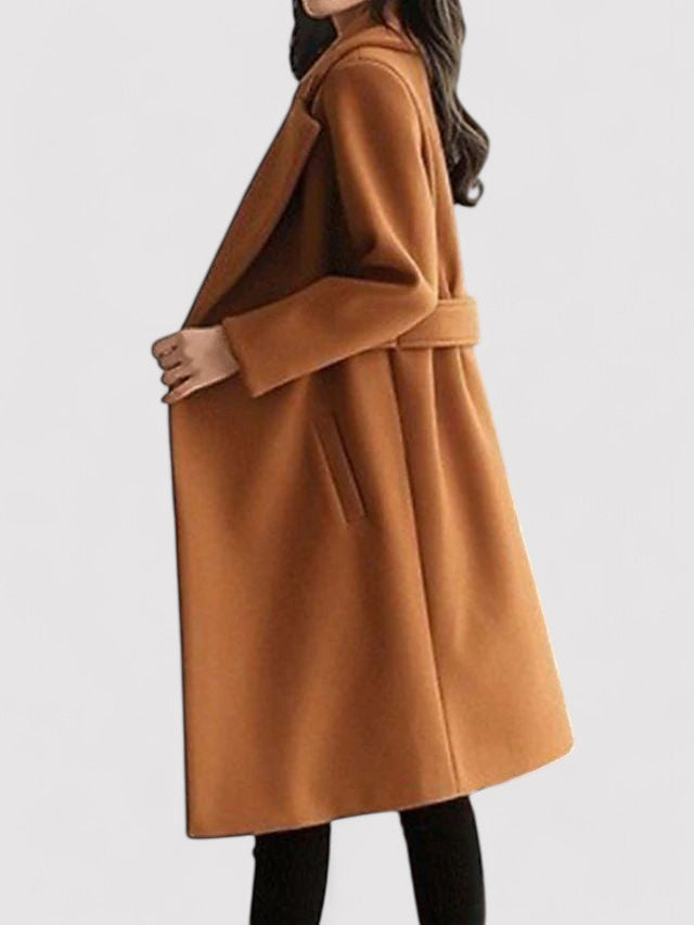 Corinne | Manteau Élégant Long Laine