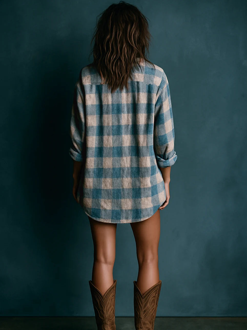 Robe Chemise Femme À Carreaux Oversize - Sophie