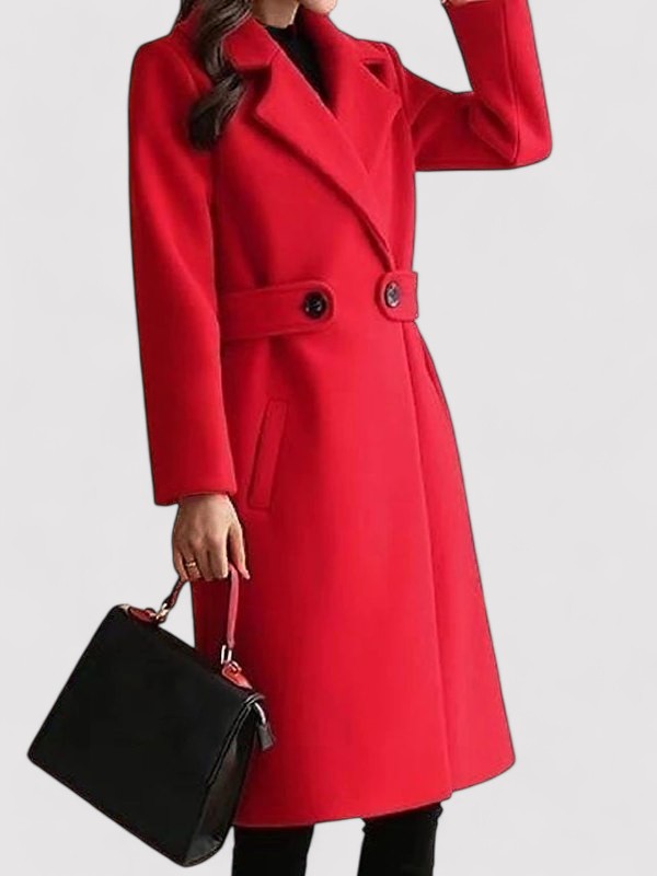 Corinne | Manteau Élégant Long Laine