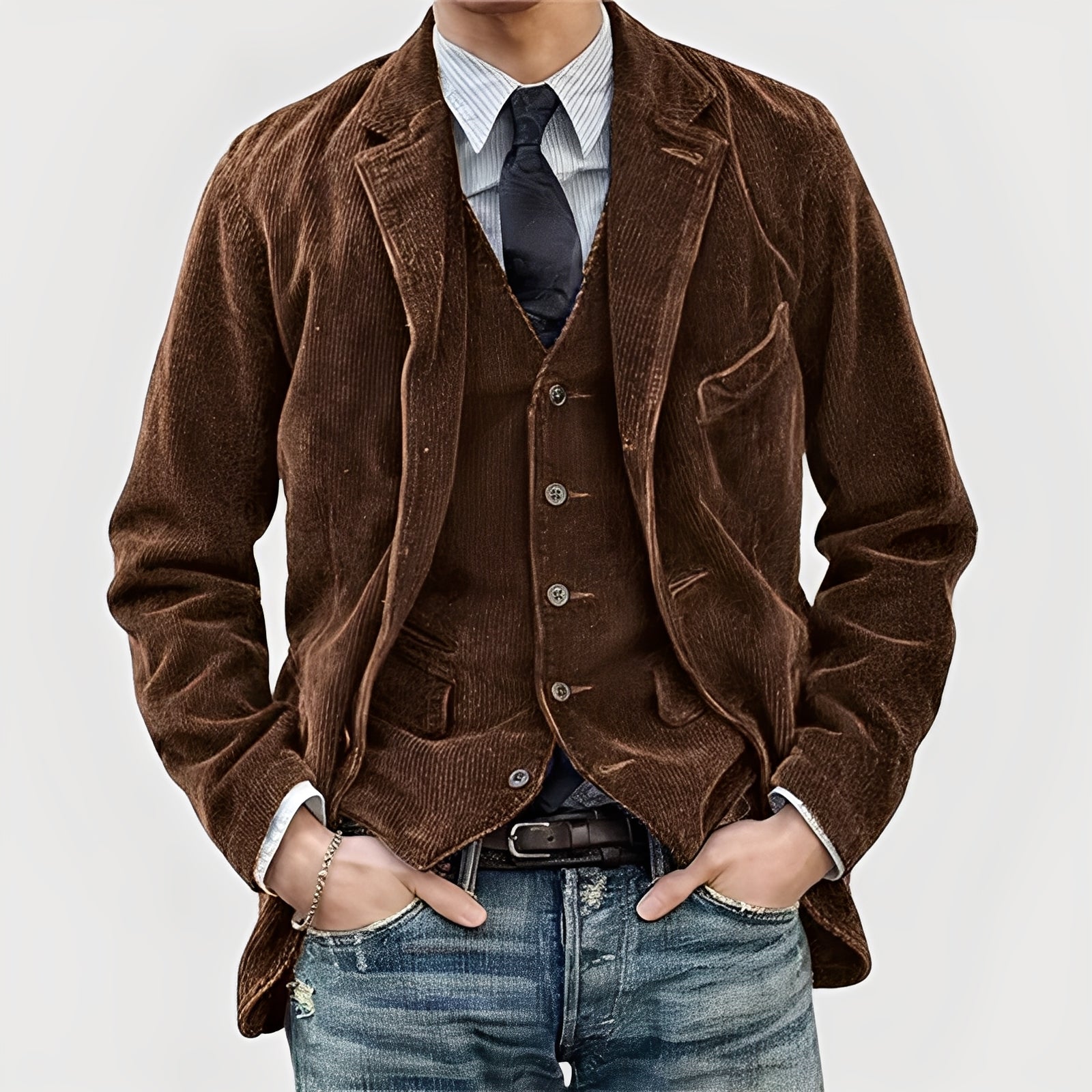 Victor - Veste Gilet Vintage Homme
