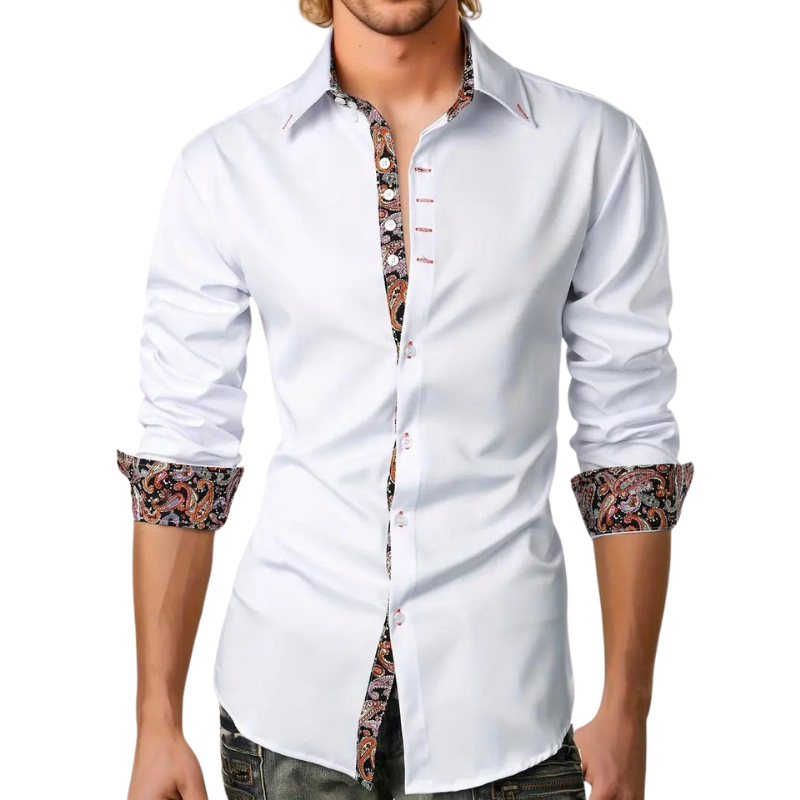 Pascal | Chemise Élégante Détails Paisley