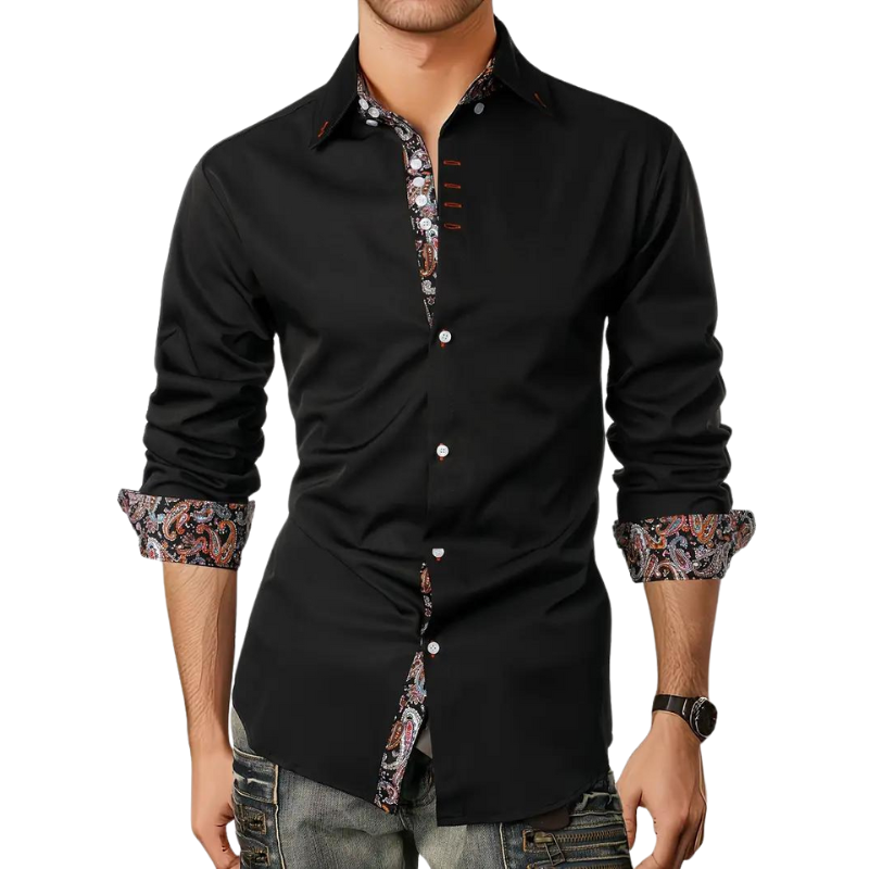 Pascal | Chemise Élégante Détails Paisley