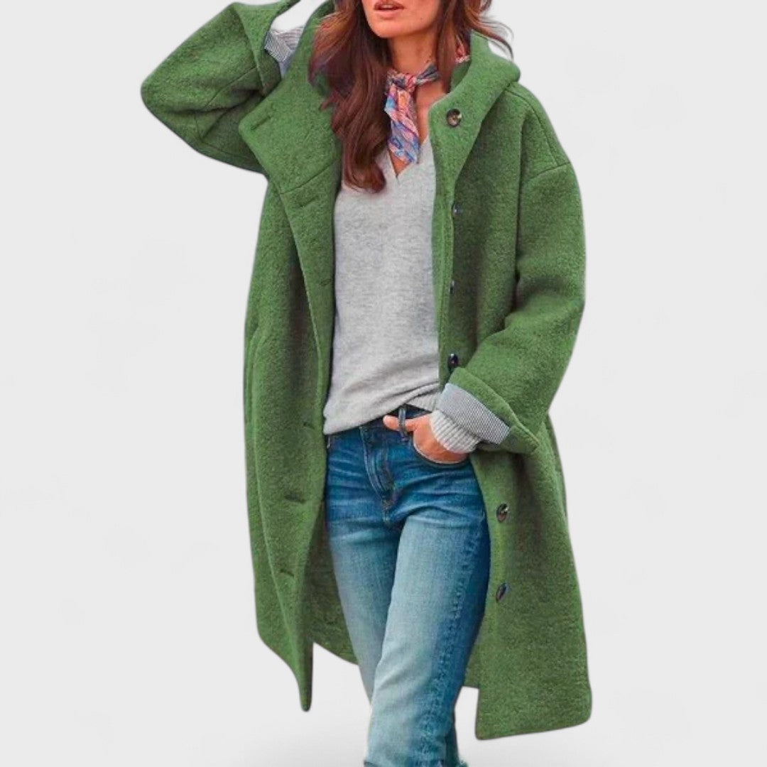 Amélie | Manteau Chic Laine à Capuche