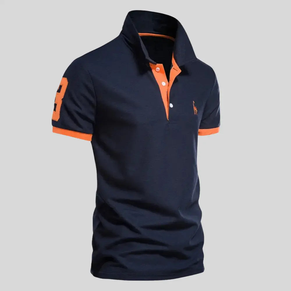 Rico - Polo Bicolore Manches Courtes Slim Fit Homme