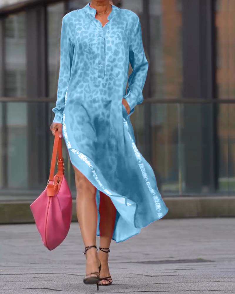 Robe Longue Femme Léopard Fendue - Sophie