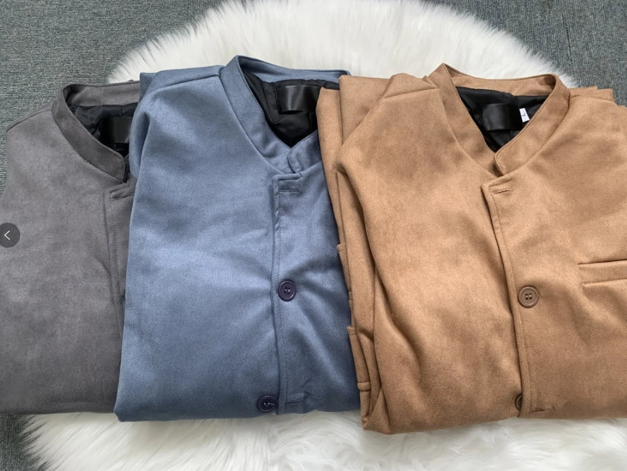 Vincent | Blazer Raffiné Daim Col Officier