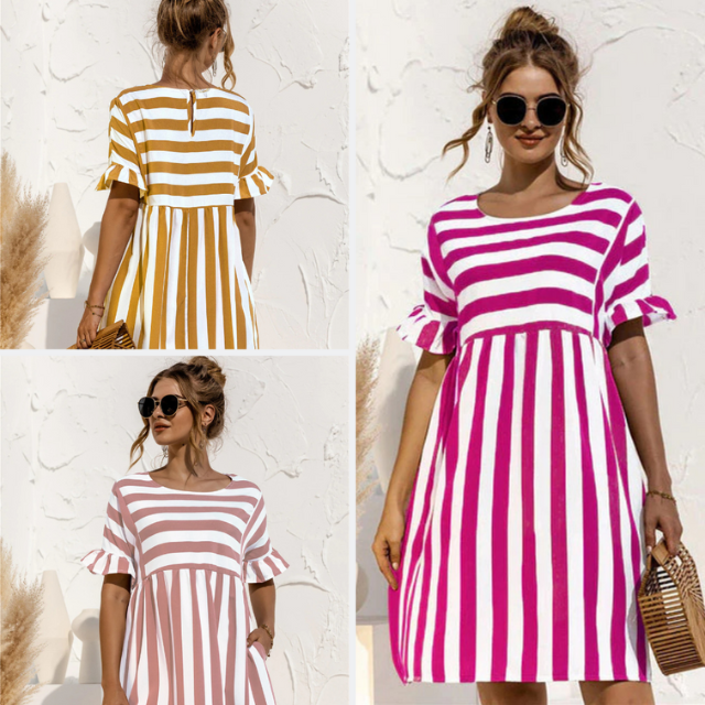Mira - Robe Rayée Tendance