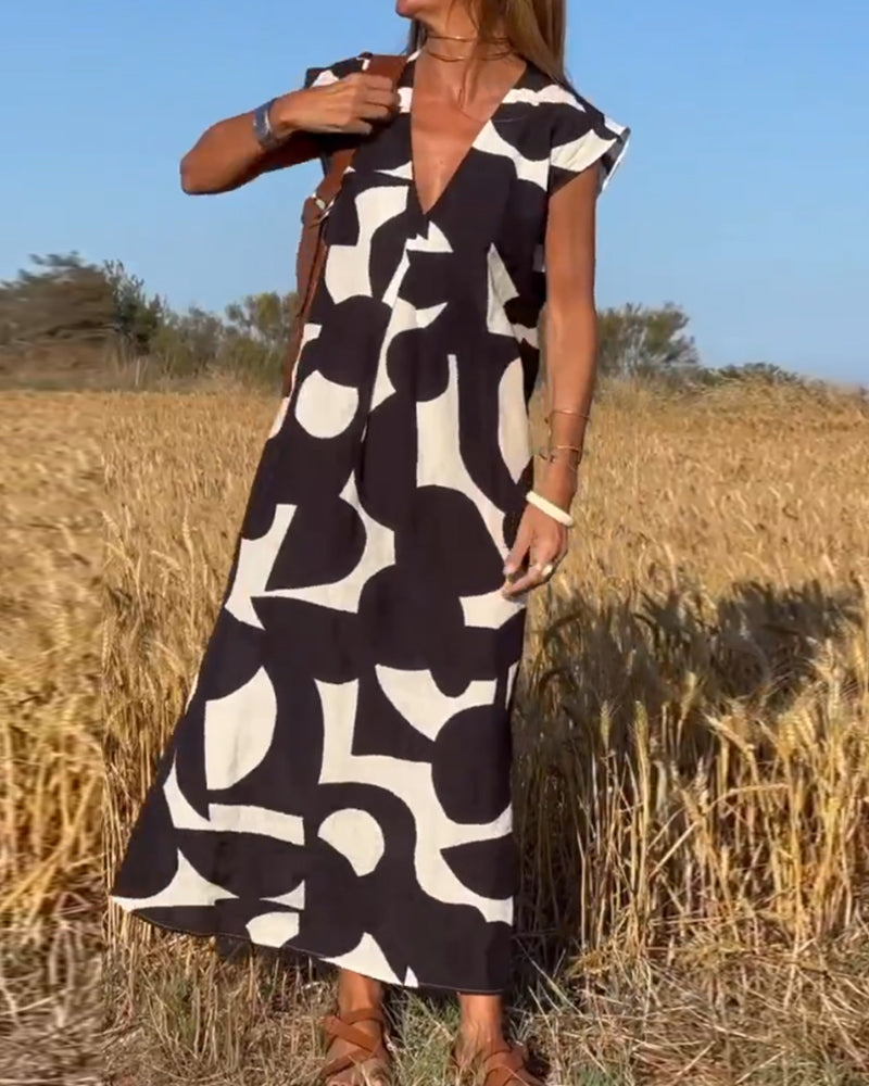 Robe longue femme imprimée été - Camille