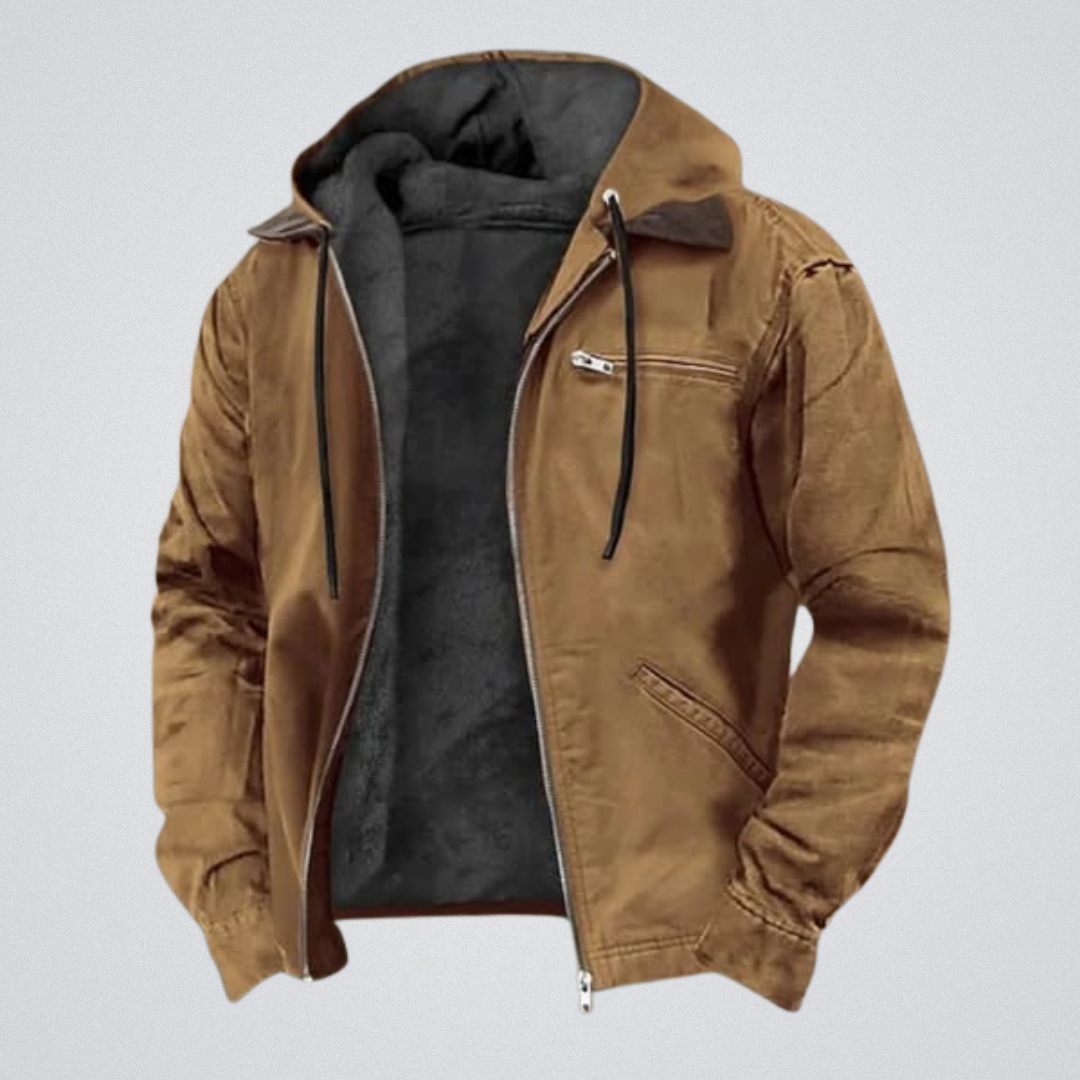 Philippe - Veste Classique Toile Doublée Sherpa