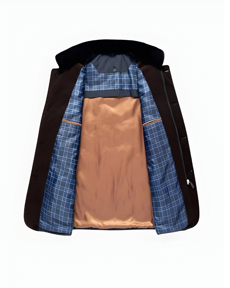 Nicolas - Veste Élégante Matelassée Col Fourrure